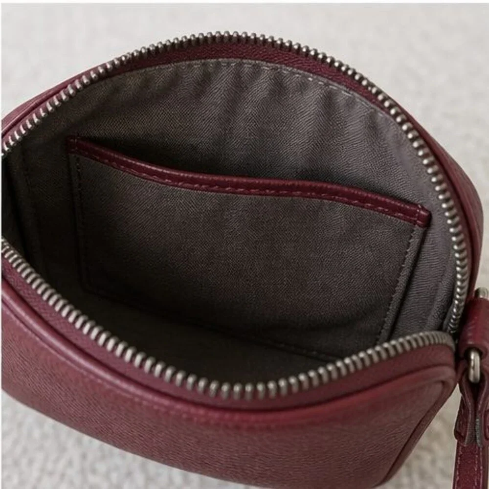 Espresso Pebbled Crossbody Bag